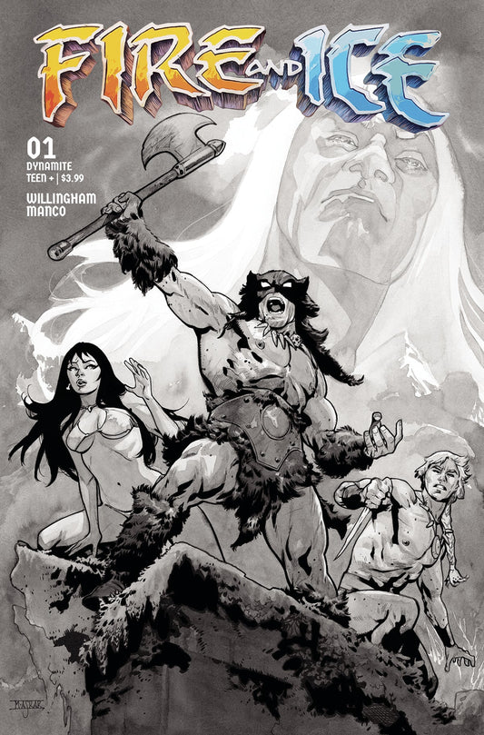 Fire And Ice #1 I 1:15 Mahmud Asrar B&W Variant (08/02/2023) Dynamite