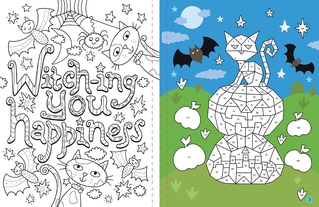 Mindful Sticker By Number: Halloween