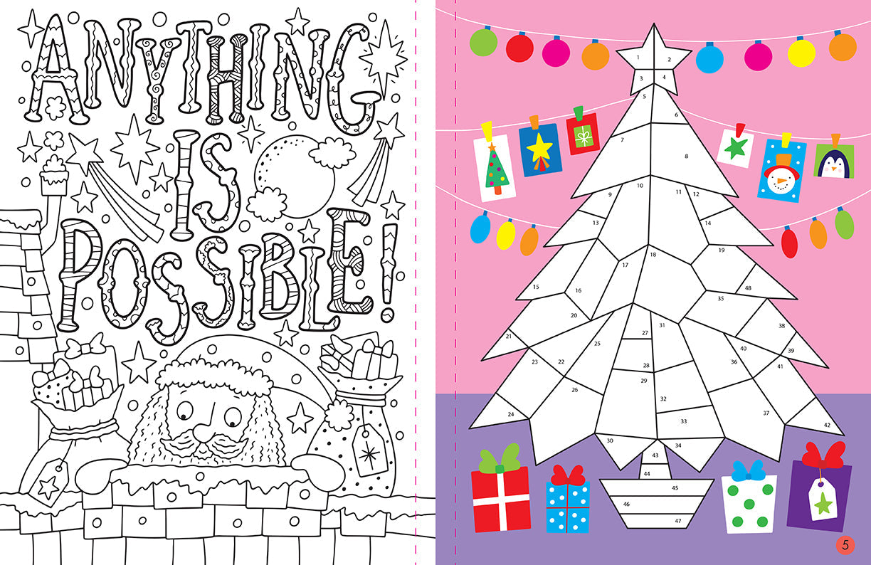Mindful Sticker By Number: Christmas