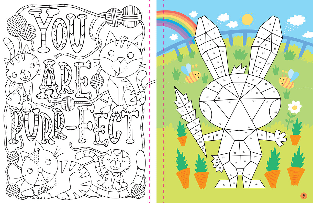 Mindful Sticker By Number: Cuddly Creatures