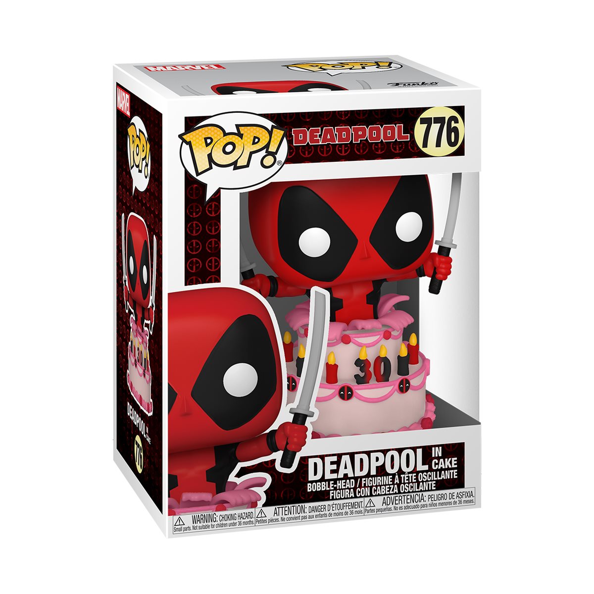 POP! Marvel: Deadpool 30th Anniversary - Deadpool in Cake #776
