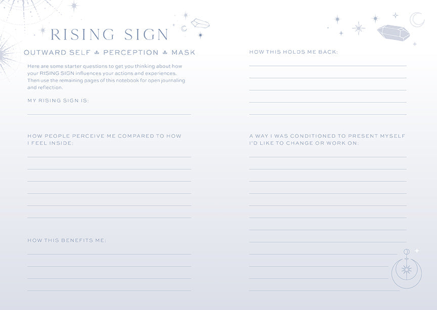 Sun Moon Rising Astrology Notebook Set