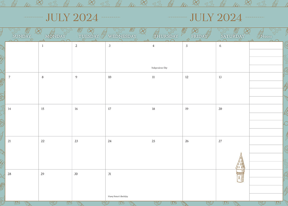 Harry Potter 2024-2025 Academic Year Planner