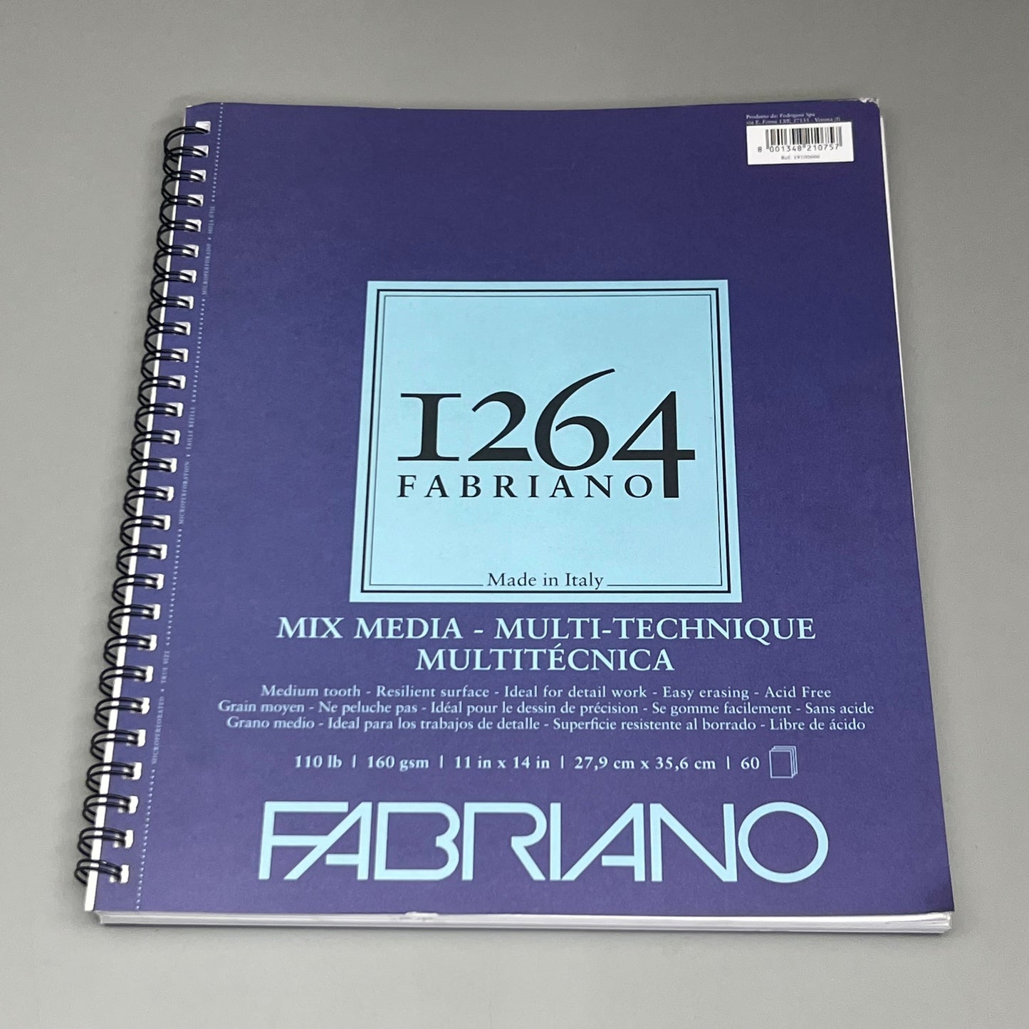 FABRIANO I264 Big (5 PACK) Mix Media - Multi -Technique Paper 60 Sheets each Pad