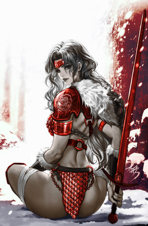 RED SONJA SHE-DEVIL WITH A SWORD #3 - FAN YANG COVER C VIRGIN VARIANT KNIGHT OF COMICS SDCC 2026 EXCLUSIVE LTD 100