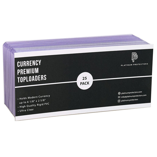 Platinum Protectors Premium Currency Toploaders for US Banknote Bills