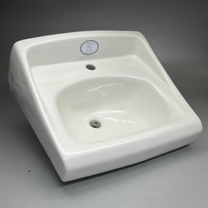 SLOAN Vitreous China Wall-Mounted Backsplash Lavatory Sink White SS3103
