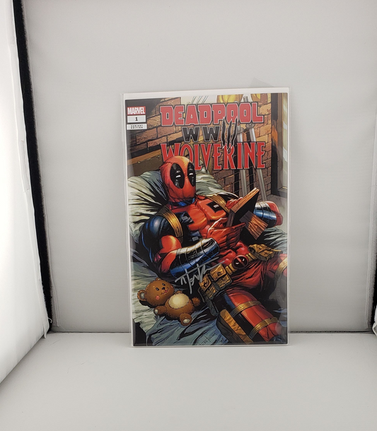 Deadpool & Wolverine: WWIII #1 Exclusive Virgin Variant Signed by Tyler Kirkham w/COA