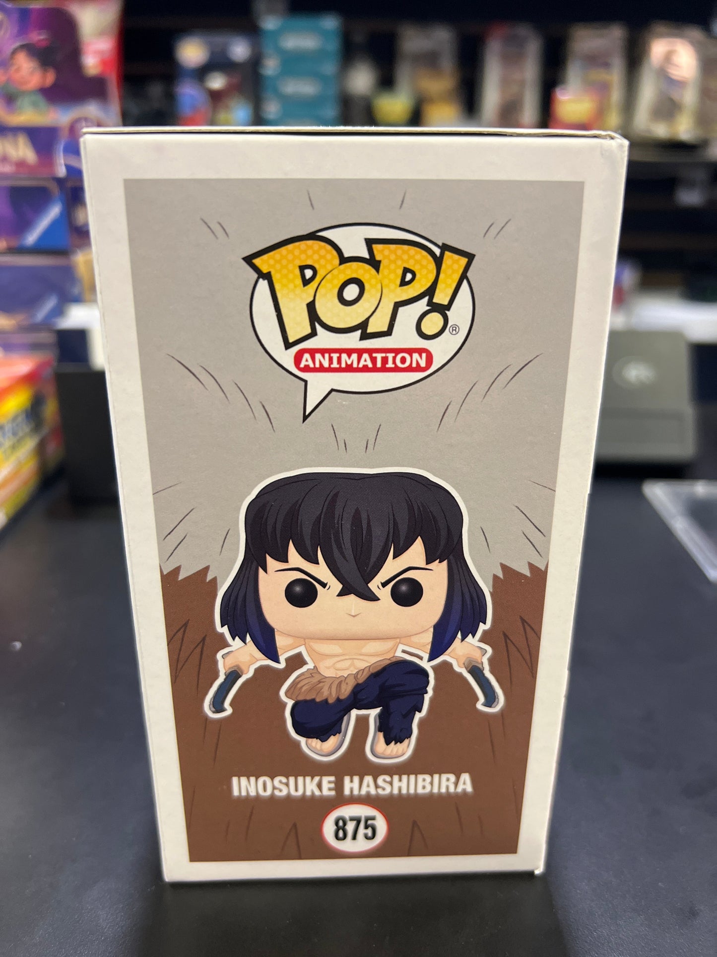 Funko POP! Inosuke Hashibira #875 Flocked Chase - Signed - In Case