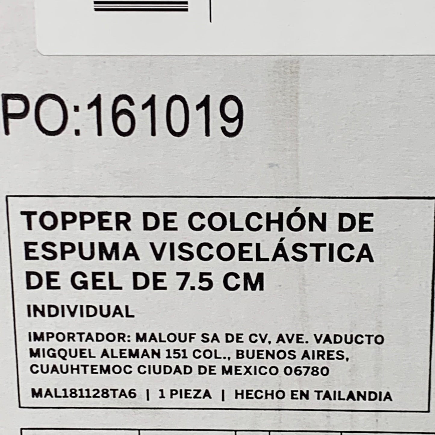 LUCID 3" Gel Memory Foam Mattress Topper Twin Blue LU30TT30GT New