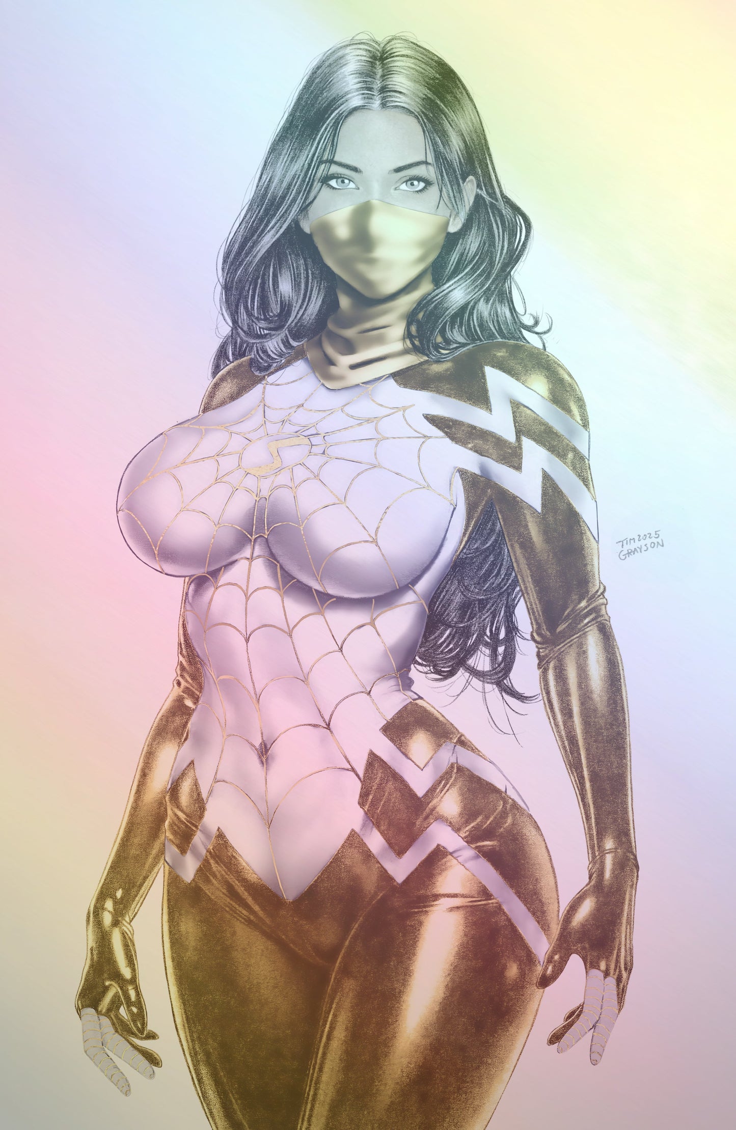 WAIFU CHRONICLES #1 - GHOST SPIDER COSPLAY - TIM GRAYSON COVER B FOIL LTD 10