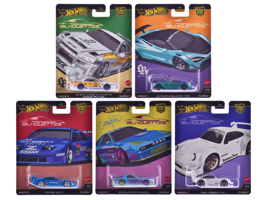 "Silhouettes" 5 piece Set "Car Culture" 2024 Series G Diecast model cars by Hot Wheels-0