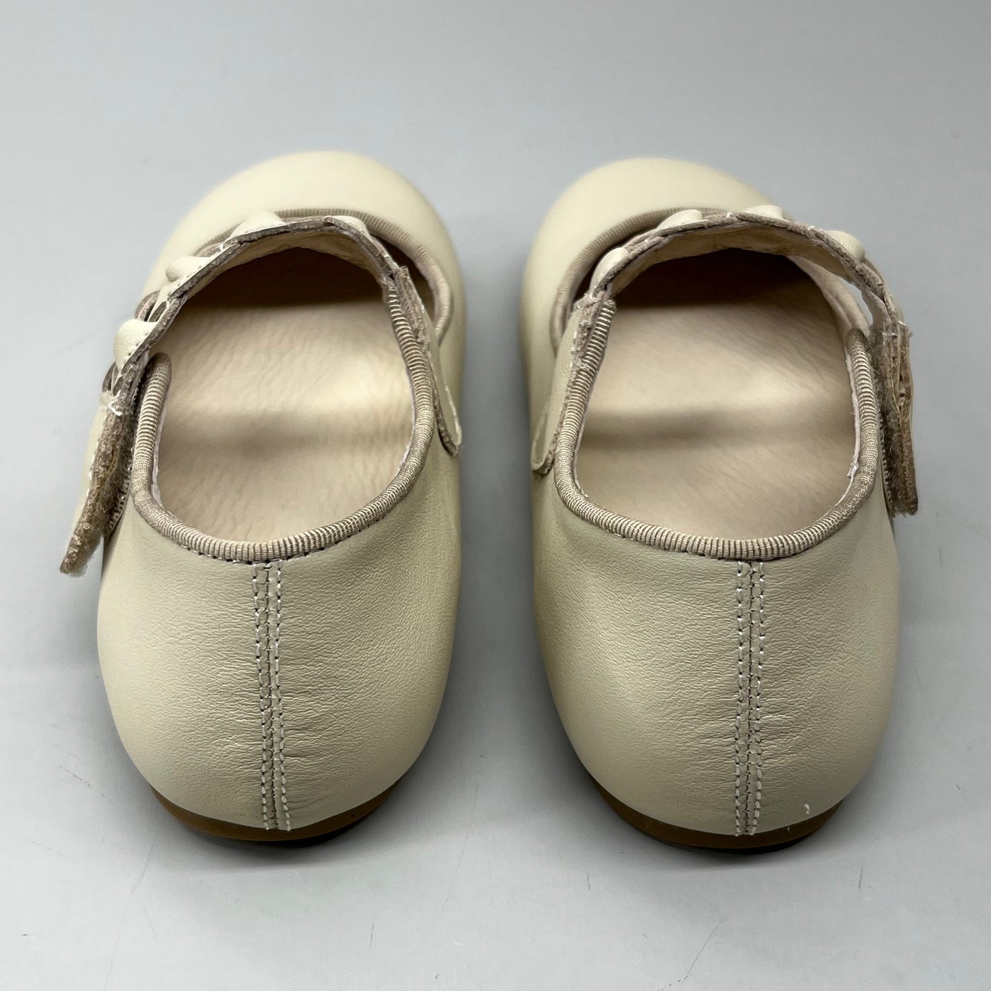OLD SOLES Lady Plat Braided Strap Leather Shoe Kid’s Sz 30 US 13 Cream #817