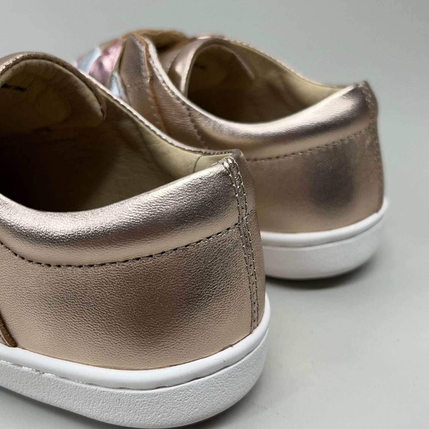 OLD SOLES Igster Sneakers Kid's Leather Shoe Sz 30 US 13 Copper/ Silver/ Pink Frost #6132