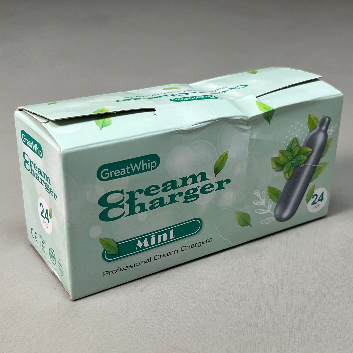 ZA@ GREATWHIP Mint Cream Chargers 24 Pack Best By 03-28-2026 (New)