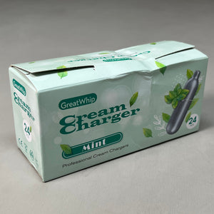 ZA@ GREATWHIP Mint Cream Chargers 24 Pack Best By 03-28-2026 (New)