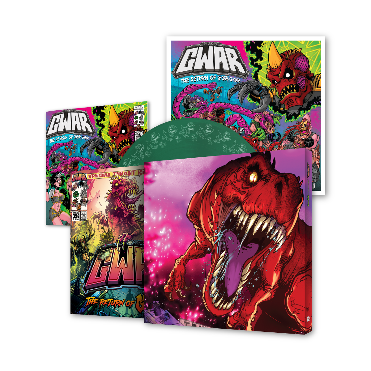GWAR: 'The Return of Gor Gor' Deluxe Comic Book + Vinyl LP (Limited Edition Evergreen)