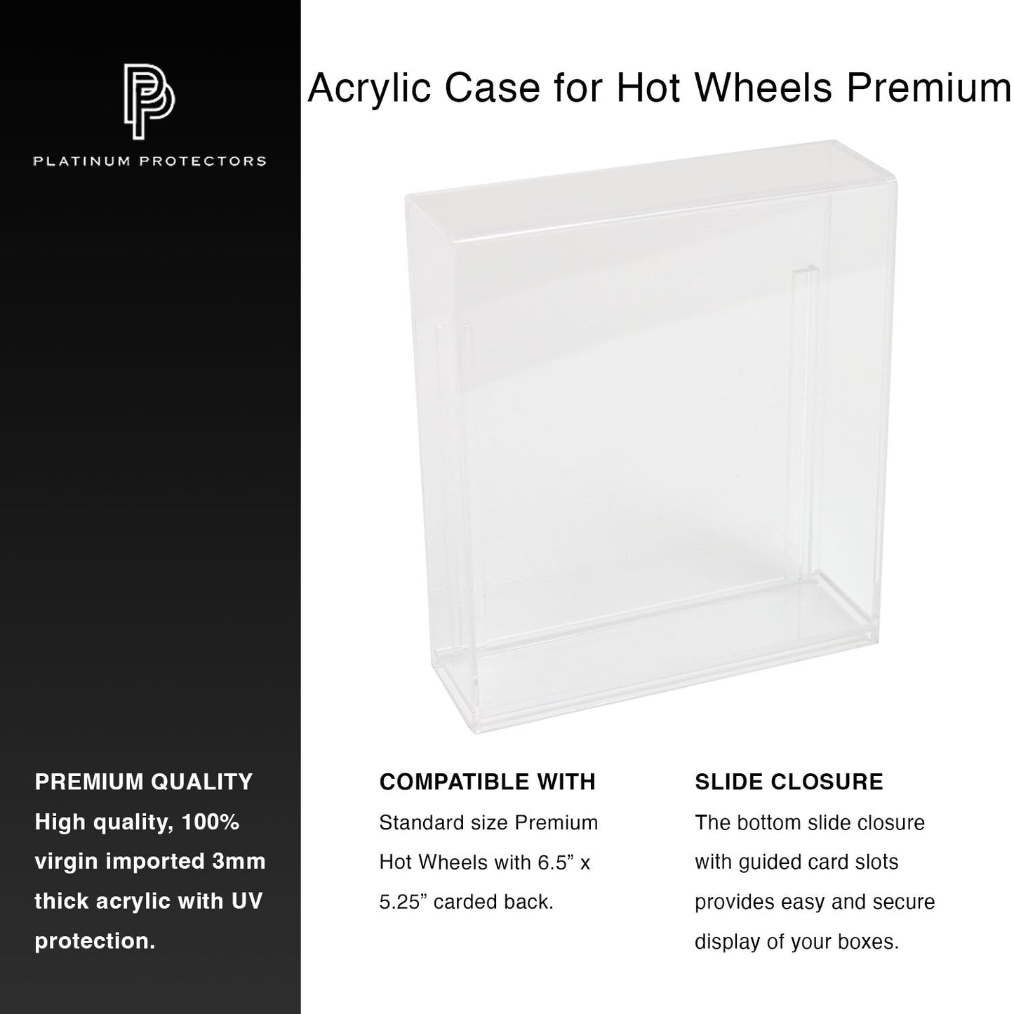 Premium Acrylic Case for Premium Hot Wheels & Matchbox Die Cast Cars