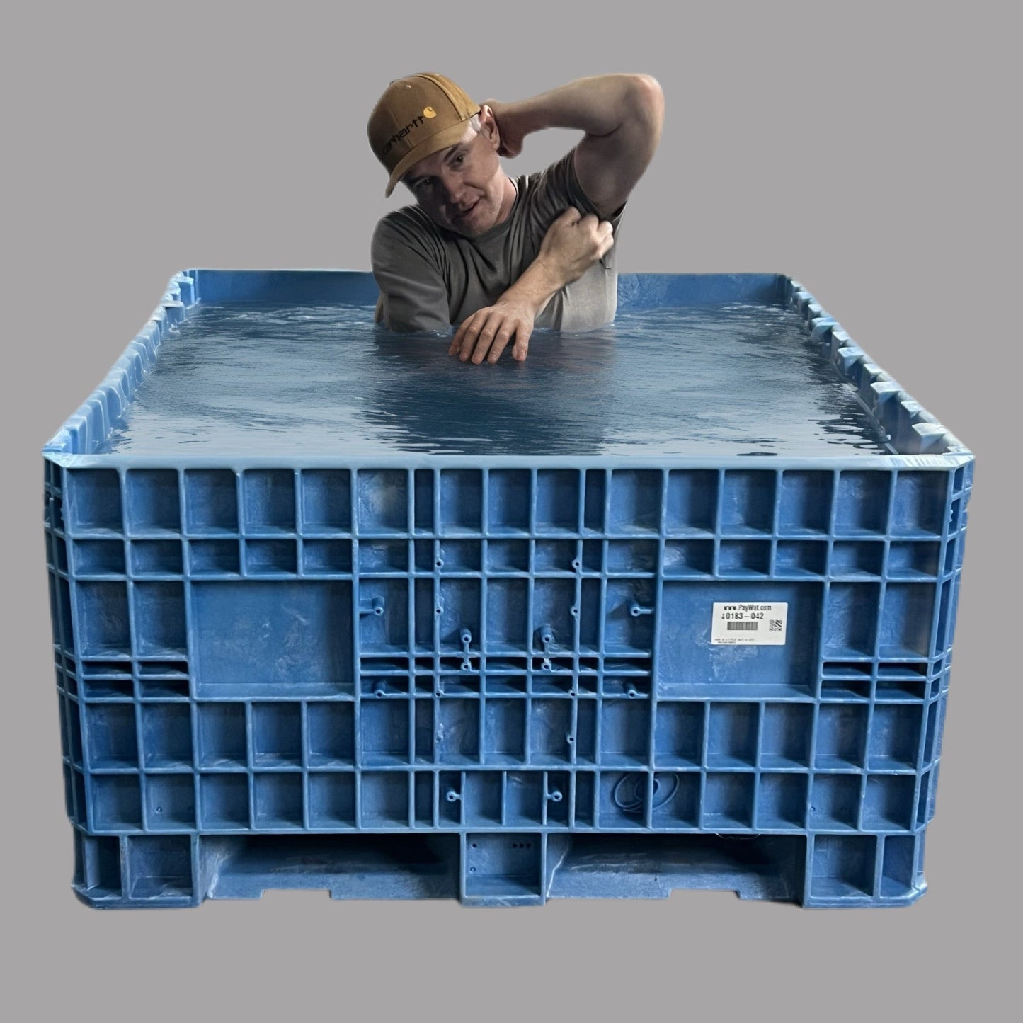ZA@ ORBIS BULKPAK HDR Bulk Pallet Container Blue  HDRS4845-24-6 & DKBLUFXD WALL