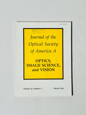 Journal of the Optical Society of America A: Optics, Image Science, and Vision