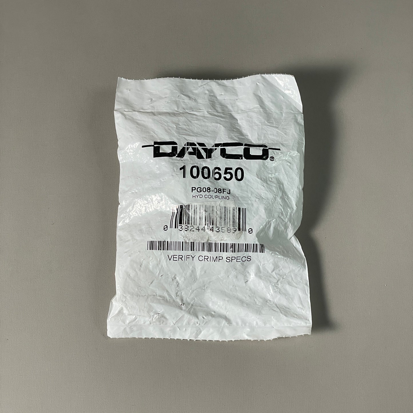 DAYCO Hydraulic Coupling Adapter 1/2" x 2.57" Steel Straight Female Swivel Permanent Crimp 100650 (New)