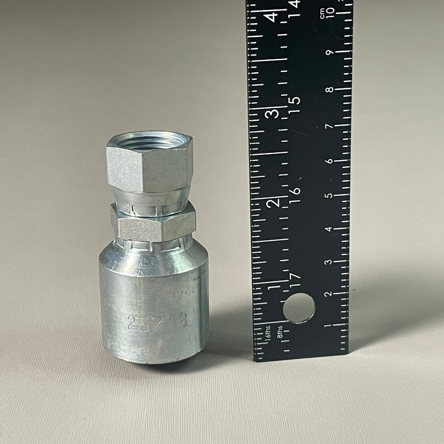 DAYCO Hydraulic Coupling Adapter 1/2" x 2.57" Steel Straight Female Swivel Permanent Crimp 100650 (New)