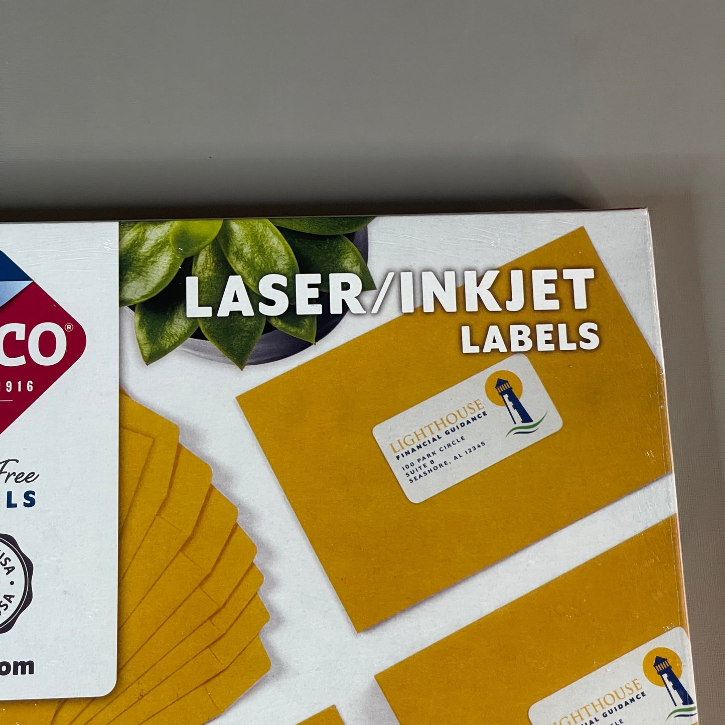 Z@ MACO Laser / Ink Jet White Shipping Labels 2" x 4” 1000 Labels (100 sheets) ML-1000