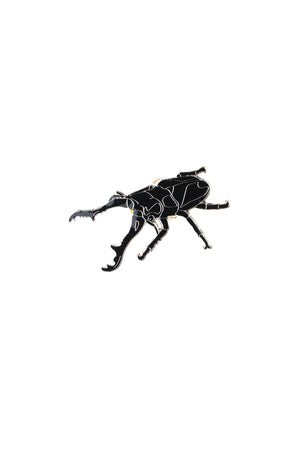 Giraffe Stag Beetle Enamel Pin (Prosopocoilus giraffa)