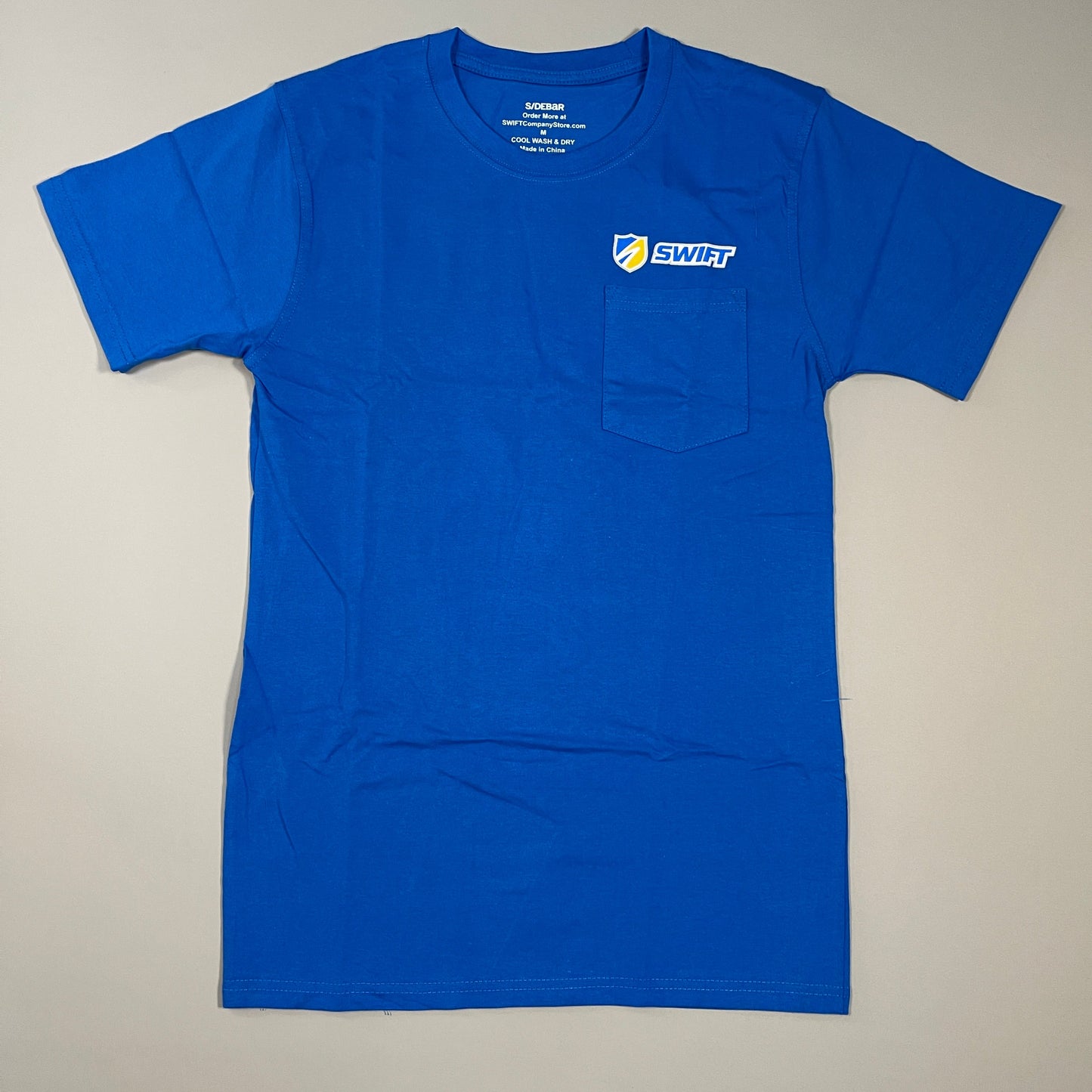 SWIFT Transportation Driver T-Shirt w/Pocket Unisex Sz M Blue SW-170 (New Other)