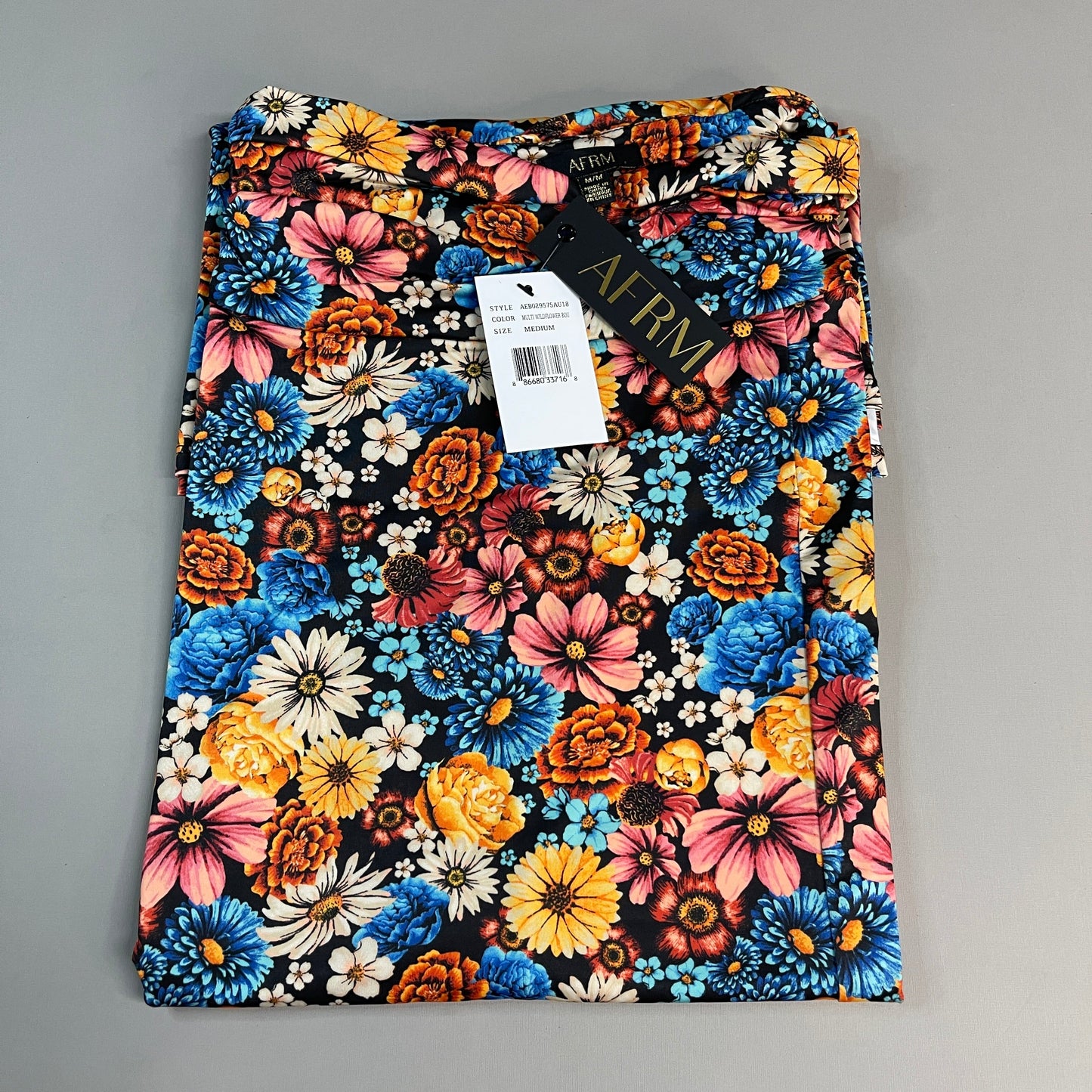 AFRM X Revolve Gala Skirt Women's M Multi Wildflower Bouquet AEB029575AU18 (New)