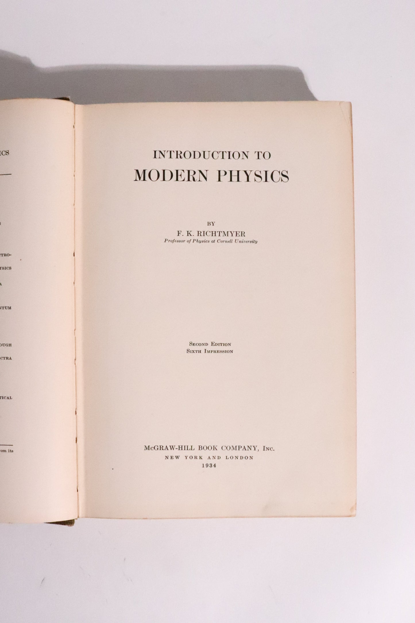 Introduction to Modern Physics — F. K. Richtmyer, 1934