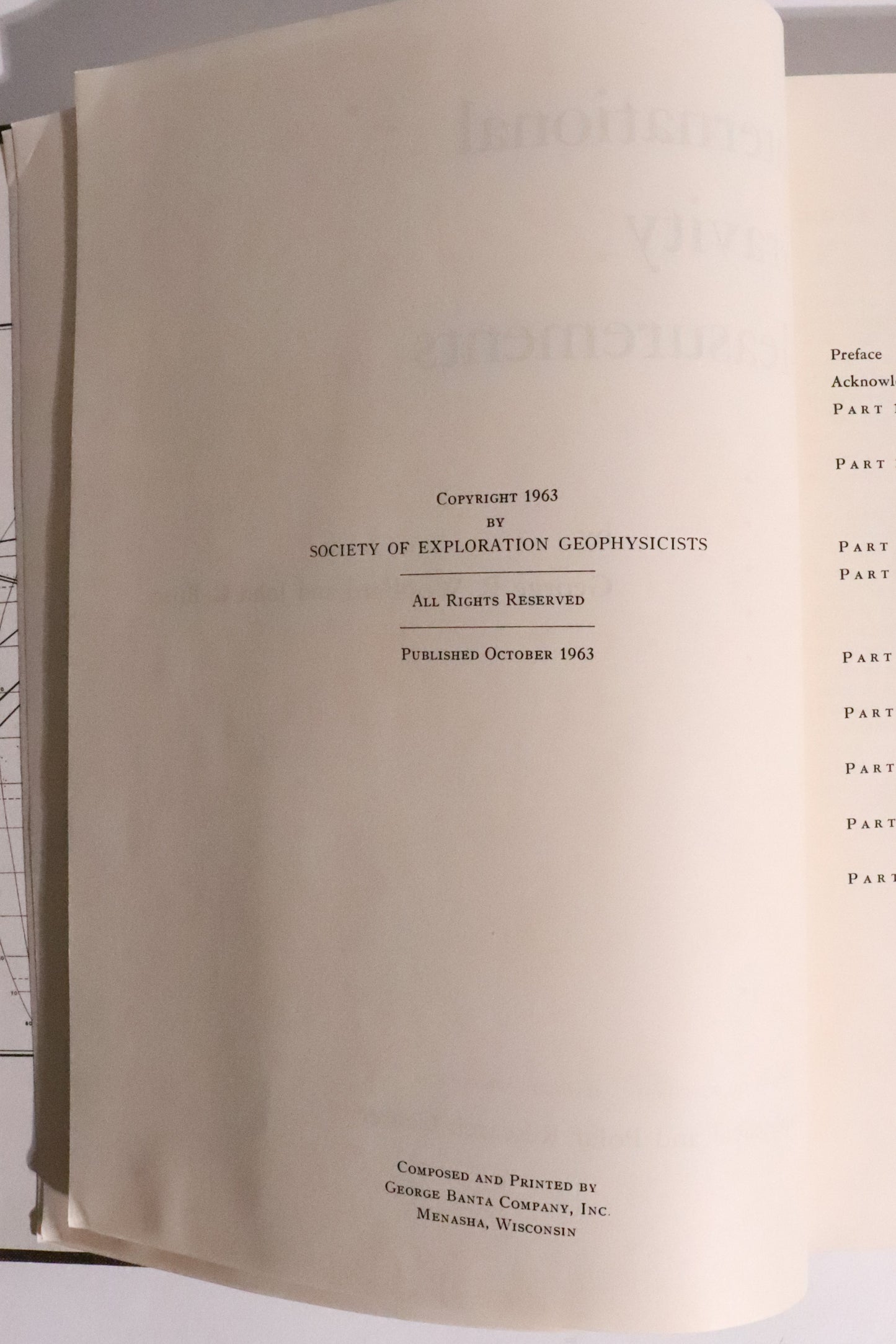 International Gravity Measurements — Woollard & Rose, 1963