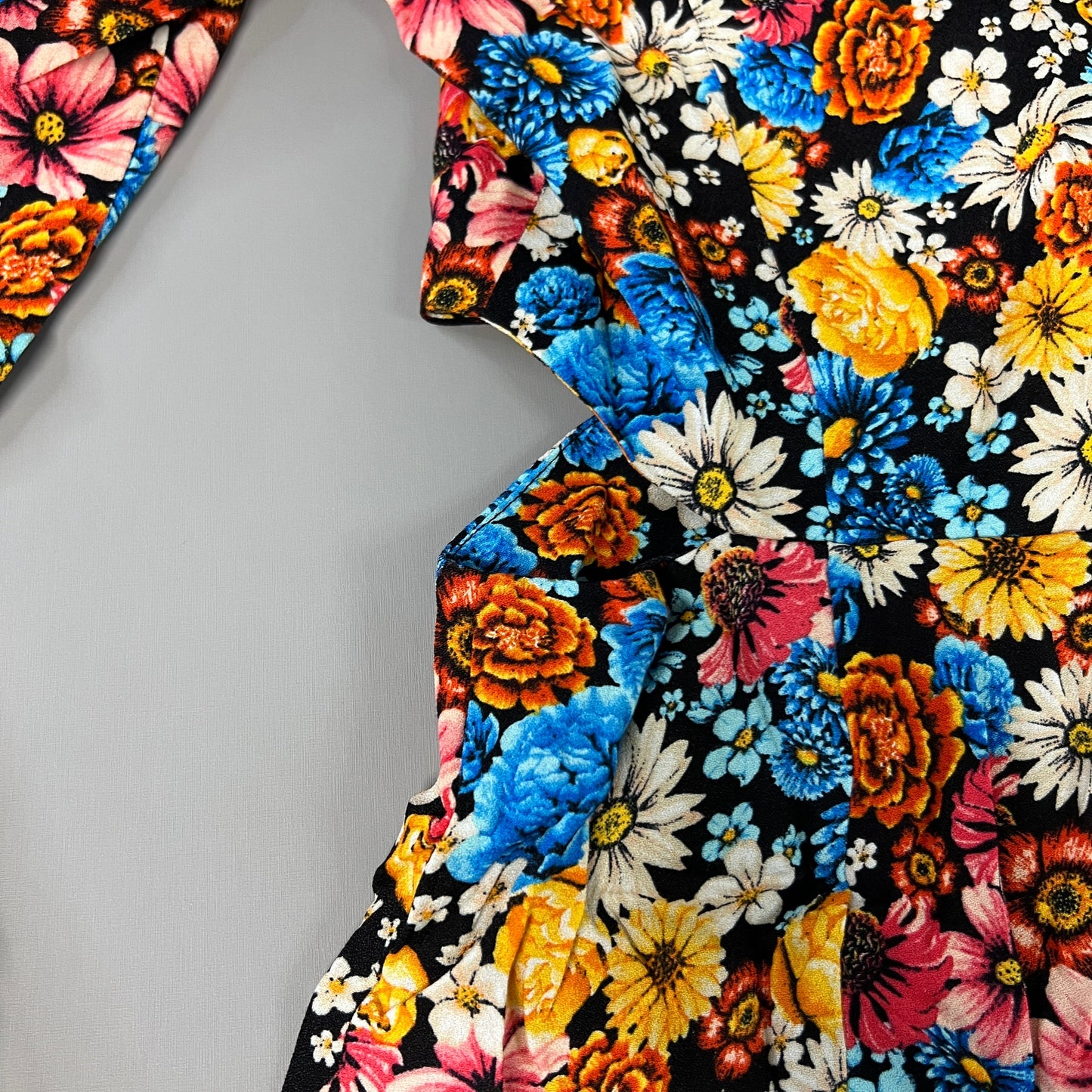 AFRM X Revolve Monna Sike Cutouts Mini Dress Women's L Multi Wildflower AED020544 (New)