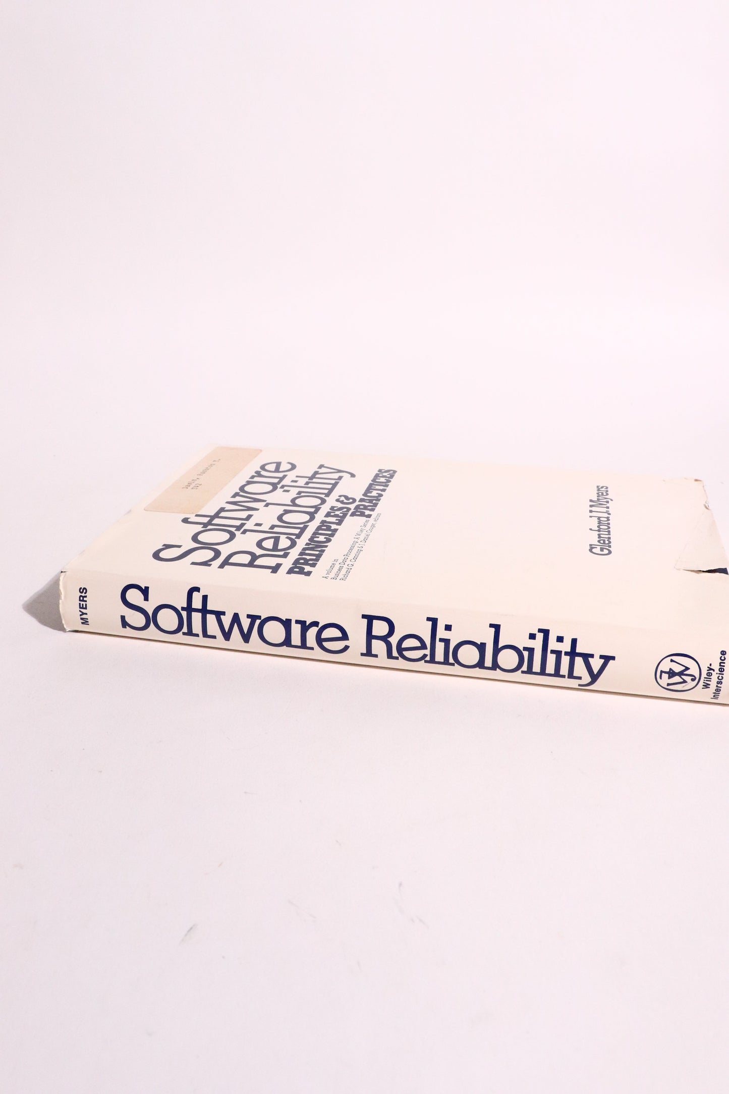 Software Reliability: Principles & Practices — Glenford J. Myers, 1976 | Vintage Software Engineering