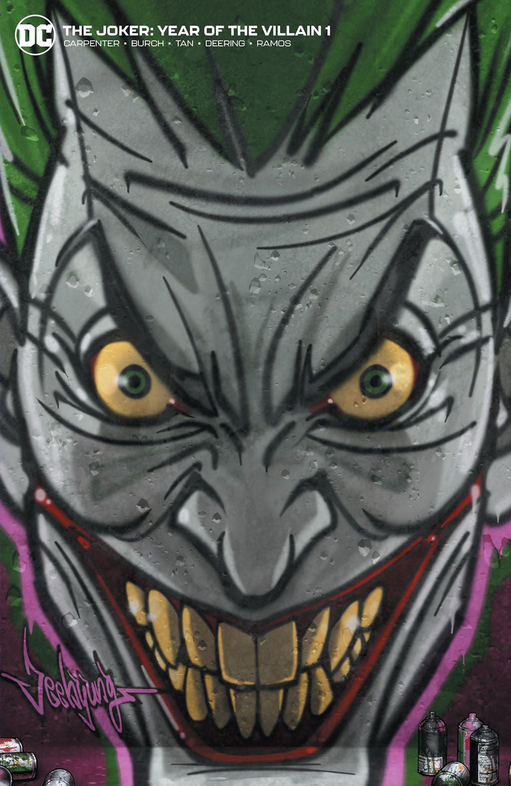 JOKER YEAR OF THE VILLAIN #1 Jeehyung Lee Harley Quinn Graffiti Variant Trade Virgin Set Options (10/09/2019) DC