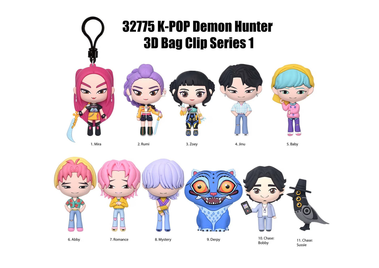 KPop Demon Hunter Series 1 3D Foam Bag Clip Blind Bag