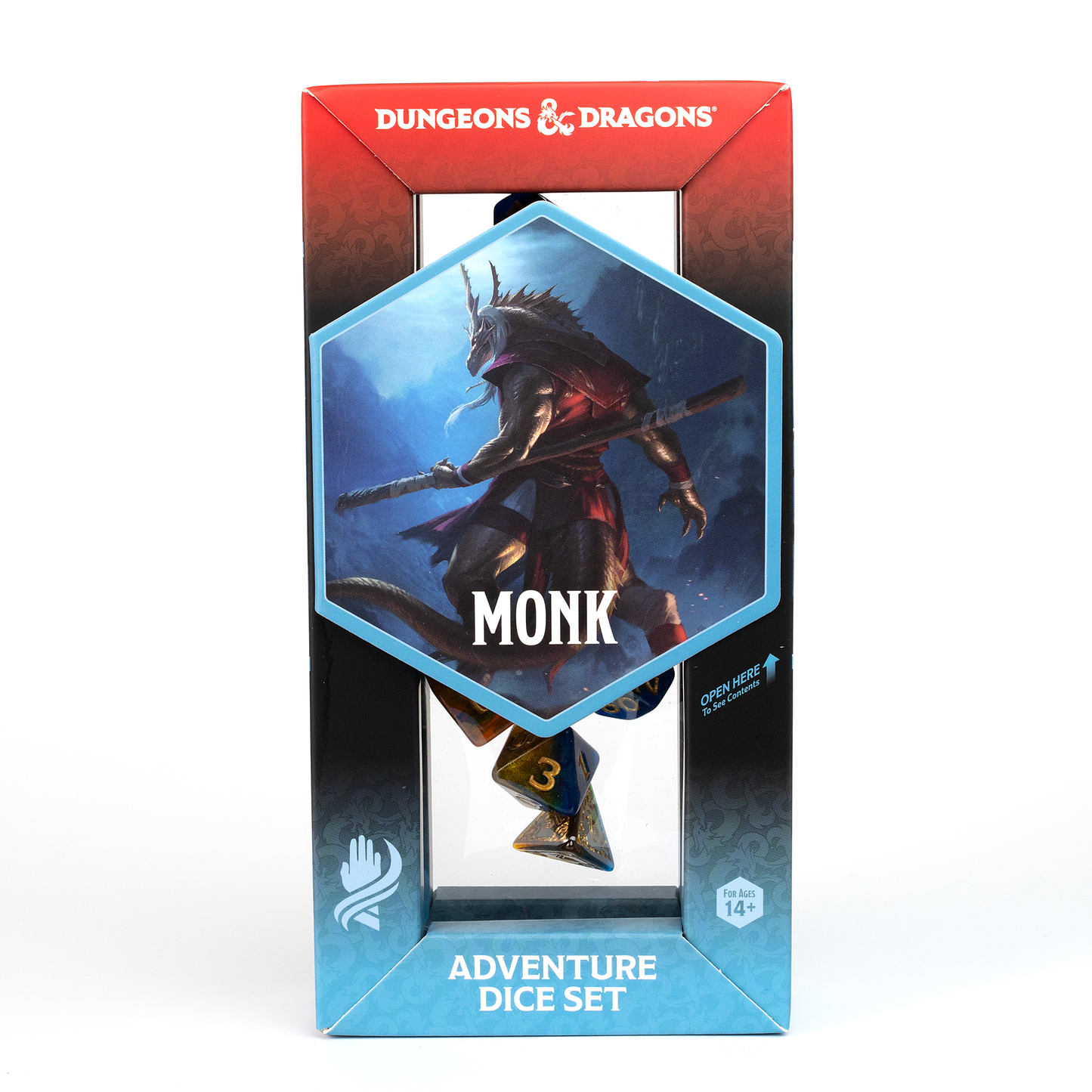 D&D Adventure Dice Set - Monk Edition | Blue/Gold 12pc Collection