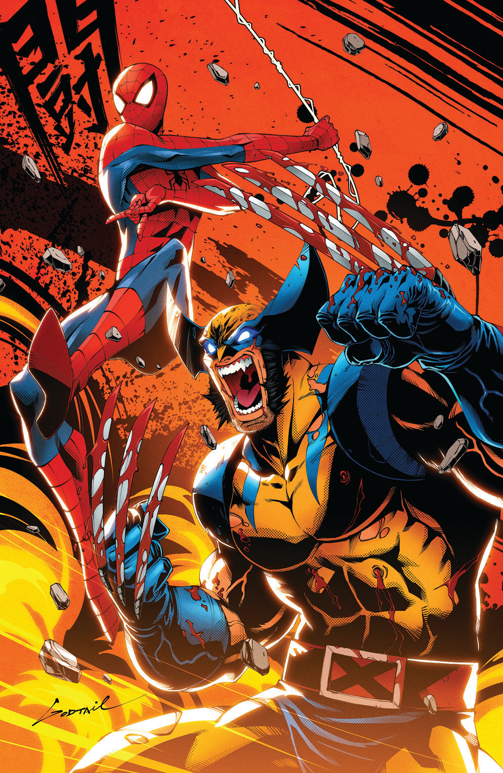 Spider-Man & Wolverine #1 Afshari Comics - Amazing Comic Con Las Vegas Exclusive Godtail Virgin Variant