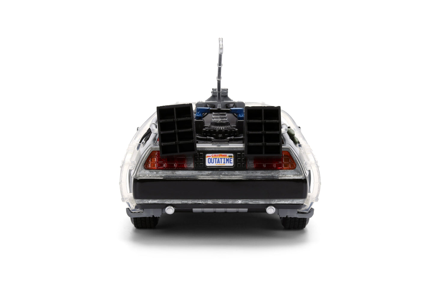 Back to the Future die-cast 1:24 scale 40th Anniversary "Hollywood Rides" light-up DeLorean Time Machine