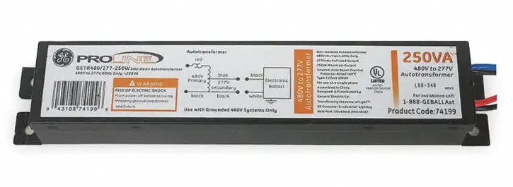 PROLINE GE Lighting Stepdown Autotransformer Black 60VA 480V-277V 99746 (New)