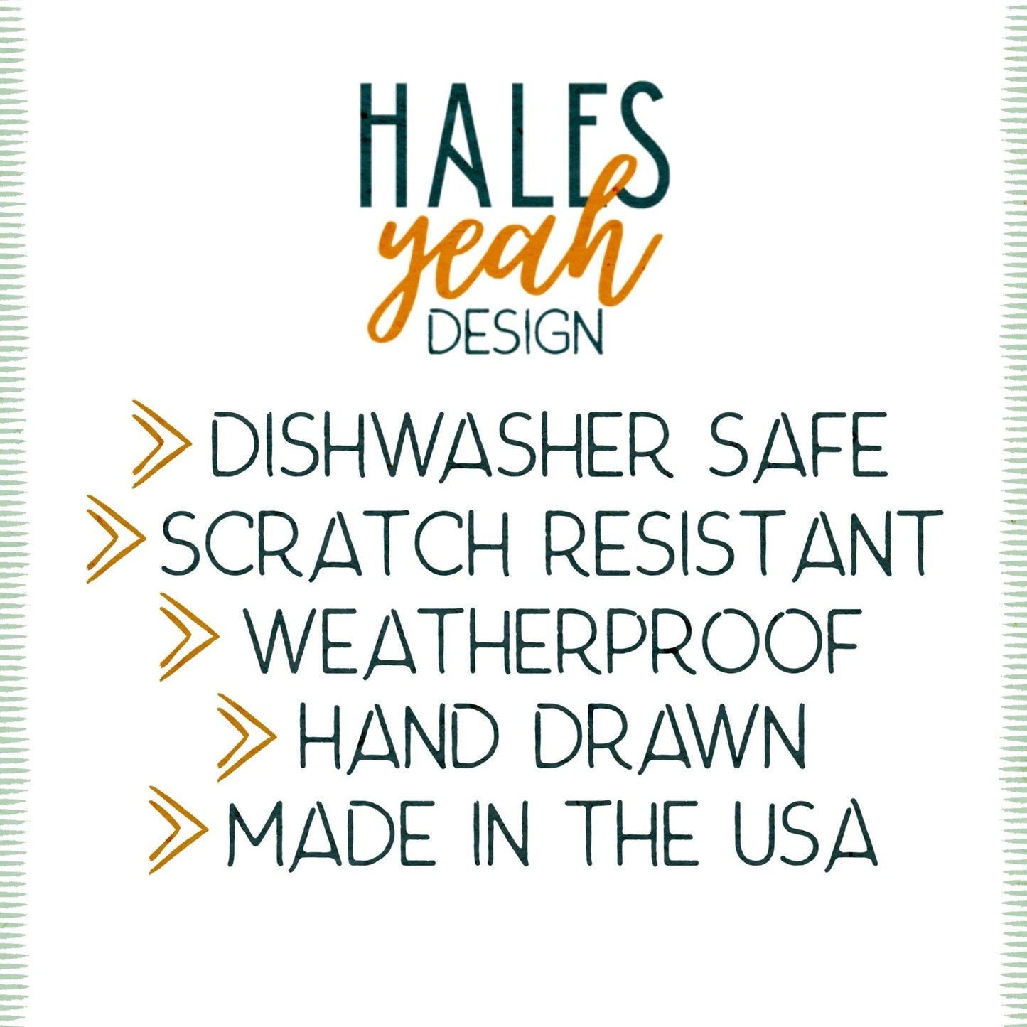 Hales Yeah Design Live Simply Sticker ~3" at Longest Edge