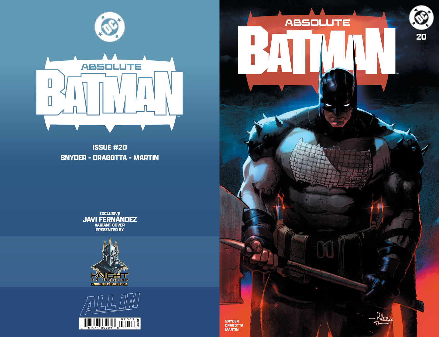 ABSOLUTE BATMAN #20 - JAVIER FERNANDEZ TRADE VARIANT LTD 3000 - Preorder