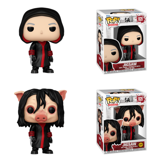 (PRE-ORDER) POP! Movies: Saw - Jigsaw Killer (Chase Bundle)