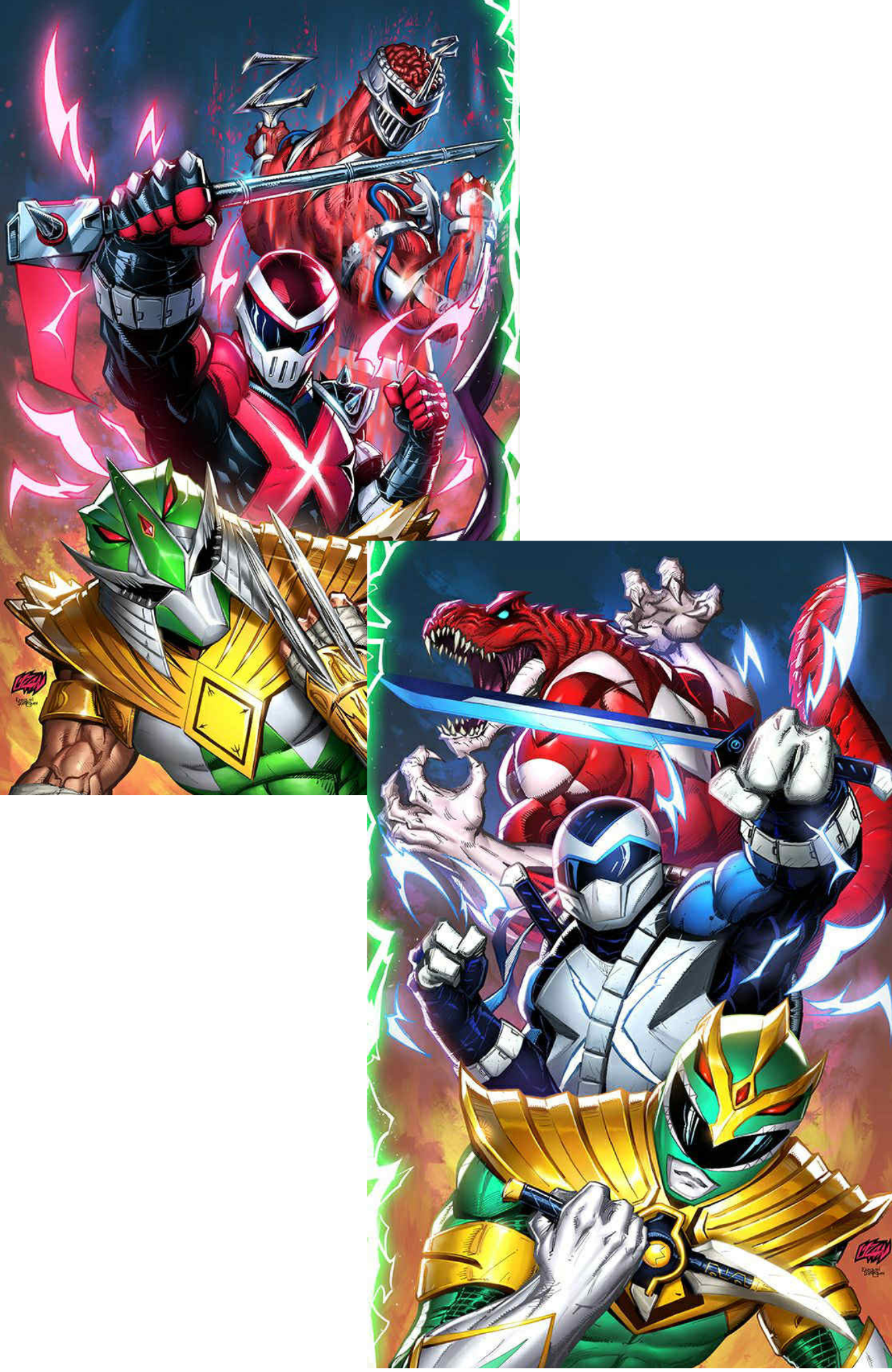 MMPR TMNT III #1  & #2 Connecting Set - ECC Franck Uzan Exclusive