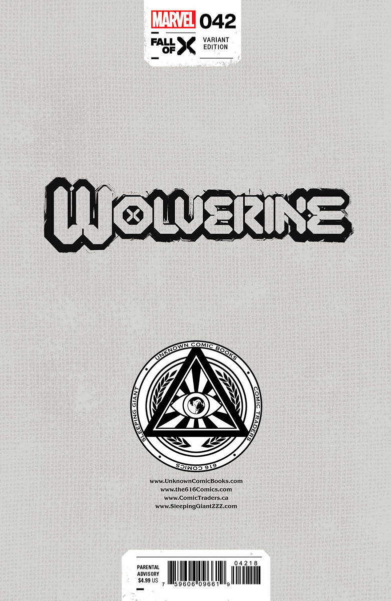 [Signed by Tyler Kirkham] WOLVERINE #42 UNKNOWN COMICS TYLER KIRKHAM EXCLUSIVE VAR [IN STOCK]