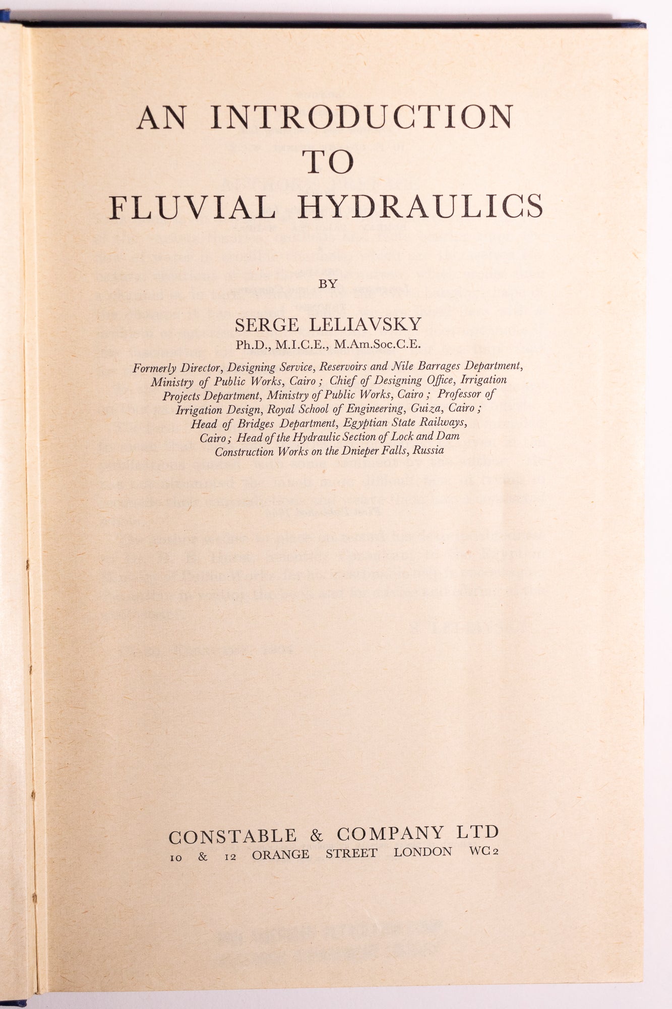 An Introduction to Fluvial Hydraulics