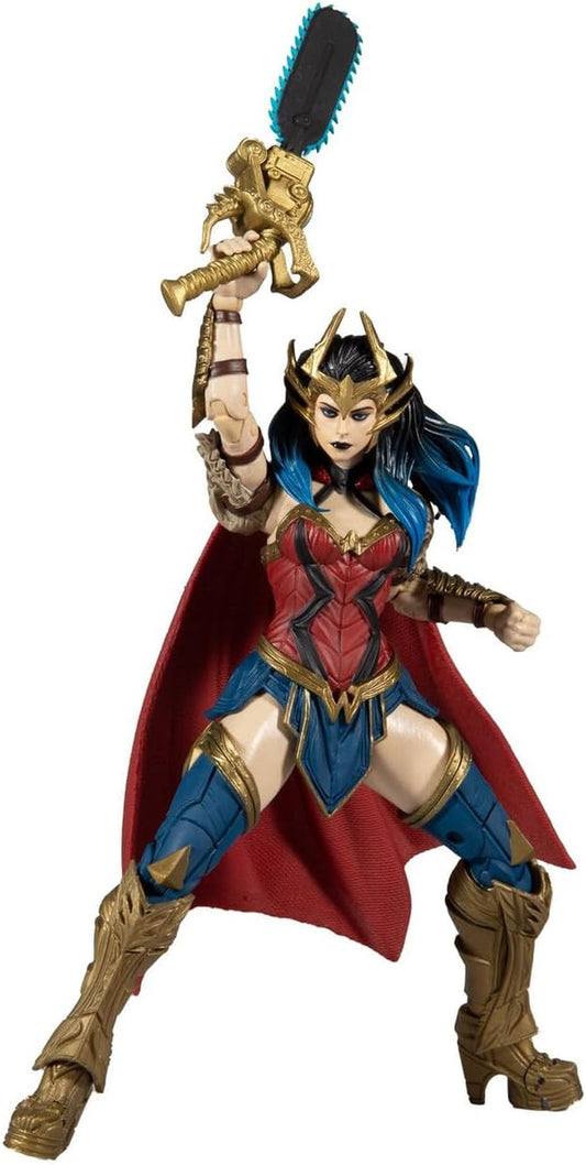 - DC Multiverse Dark Nights: Death Metal Wonder Woman 7" Action Figure with Build-A ‘Darkfather’ Parts and Accessories