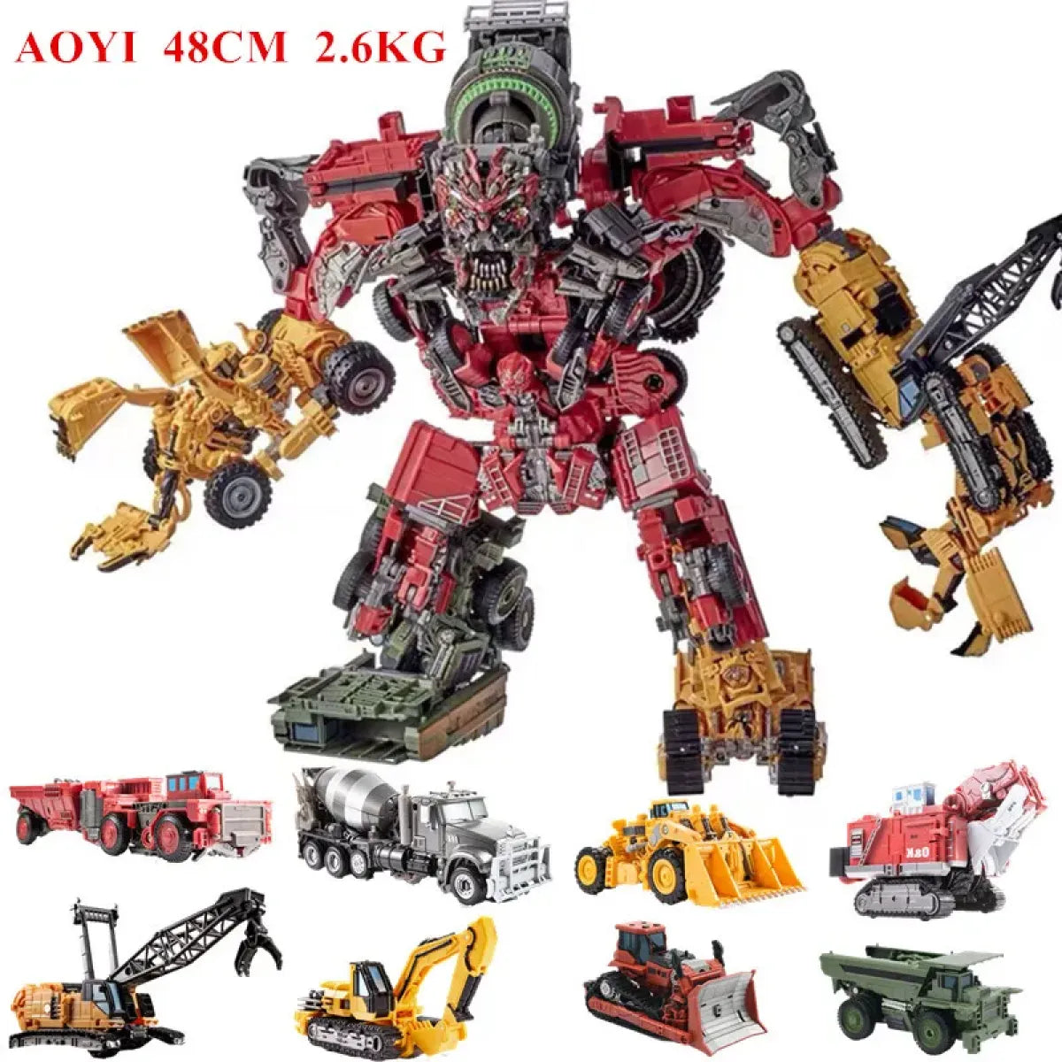 Jinbao 5-in-1 Big Transformation Predaking Anime Robot Action Figure