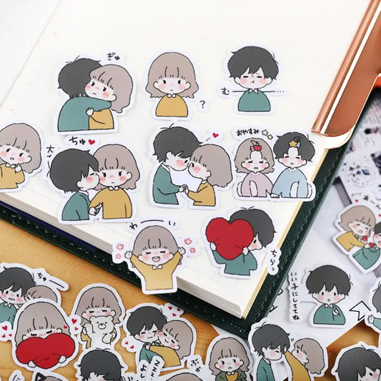 Cute Character Stickers for Handbook - DIY Photo Album Waterproof Decals