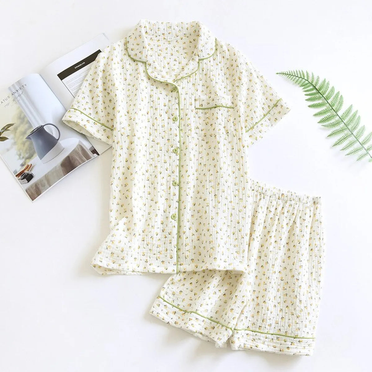 Cute Short Sleeve Home Pajamas